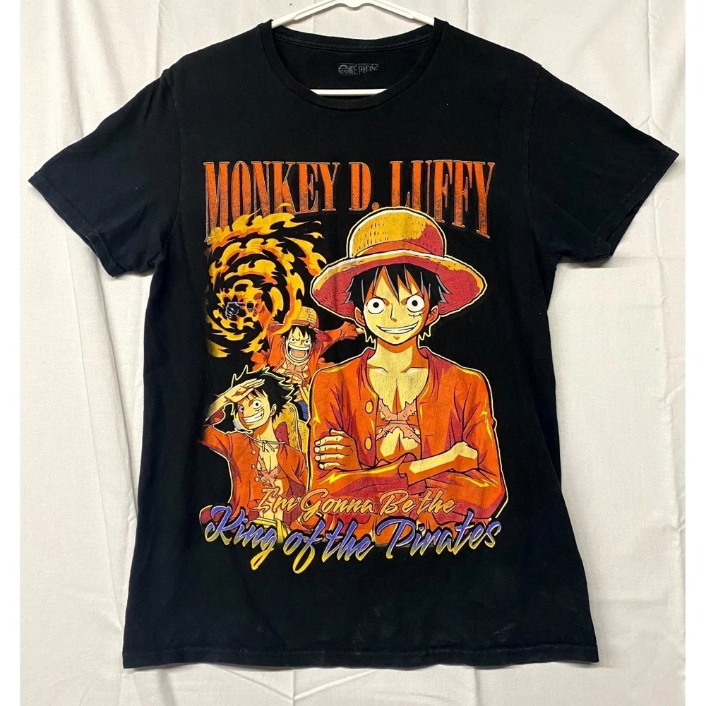 One Piece Anime T Shirt Mens Monkey D Luffy I'm Gonna Be King Of The Pirates Sm